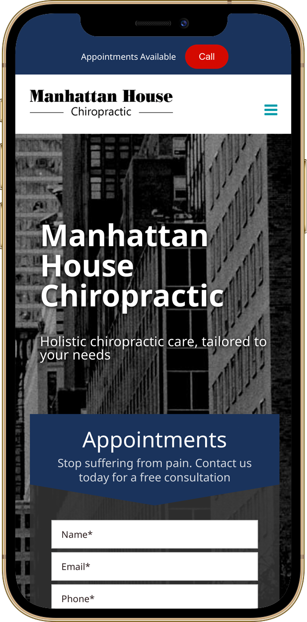 Chiropractic Websites - Manhattan House Chiropractic