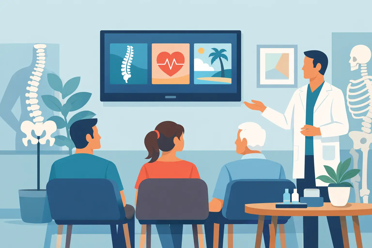 Chiropractic Waiting Room TV Slides That Retain Patients