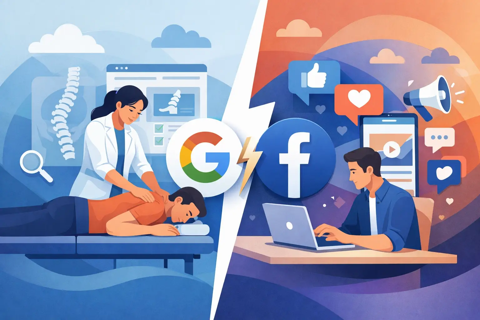 Chiropractic Google Versus Facebook Ads